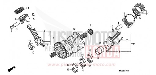 VILEBREQUIN/PISTON ST1300A8 de 2008